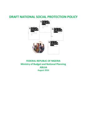 Draft national social protection policy