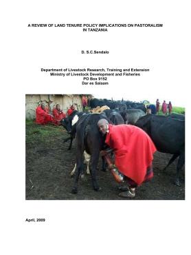 A review of land tenure policy implications on pastoralism in tanzania 