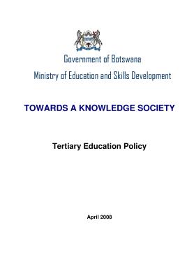 Botswana - Tertiary Education Policy