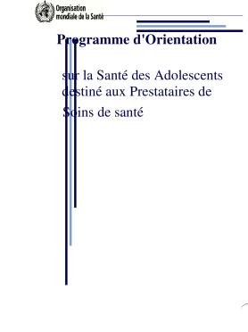 CID_Adolescent Health Orientation Program for Health Care Providers_2005