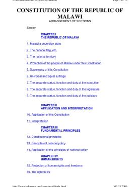 Constitution of Malawi