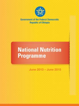 ETH 2013 National Nutrition Programme
