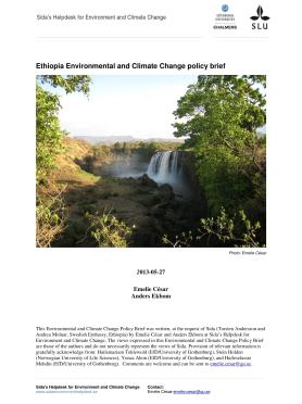 Ethiopia Environmental and Climate Change policy brief  