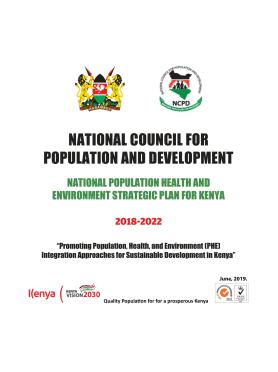 Kenya National PHE Strategic Plan for Kenya 2018-2022 Kenya National PHE Strategic Plan for Kenya 2018-2022