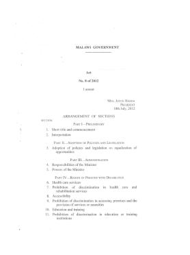 Malawi Disability Act 2012