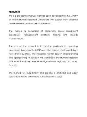 Ministry of Health Human Resource Directorate Workforce Policies Ministry of Health Human Resource Directorate Workforce Policies