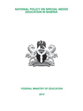 National Policy on Special Needs Education