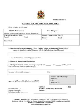 NHSRCc Ammendments form