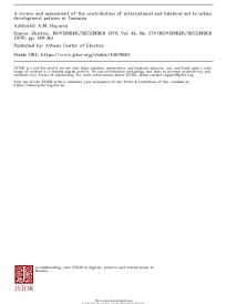 A review and assessment of the contribution of international and bilateral aid to urban development policies in Tanzania