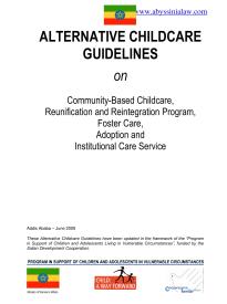 ALTERNATIVE CHILDCARE GUIDELINES