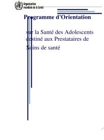 CID_Adolescent Health Orientation Program for Health Care Providers_2005