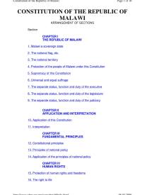 Constitution of Malawi