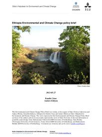 Ethiopia Environmental and Climate Change policy brief  