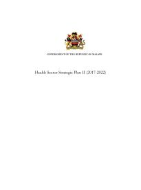Health Sector Strategic Plan II (2017-2022)