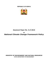 Kenya Climate Change Framework Policy 2016