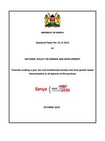 Kenya_National Policy on Gender and Development_2019