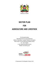 Kenya sector Plan for Agriculture 2018-2022