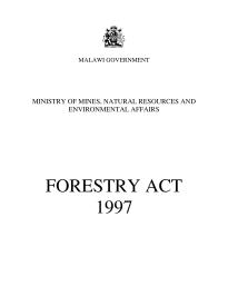 Malawi National Forestry Act 1997