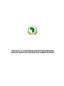 Protocol on the Rights of Women in Africa