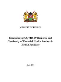 Readiness for COVID-19 Response and Continuity of Essential Health Services in Health FacilitiesApril-2021