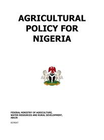 Agricultural policy for nigeria- nig149296